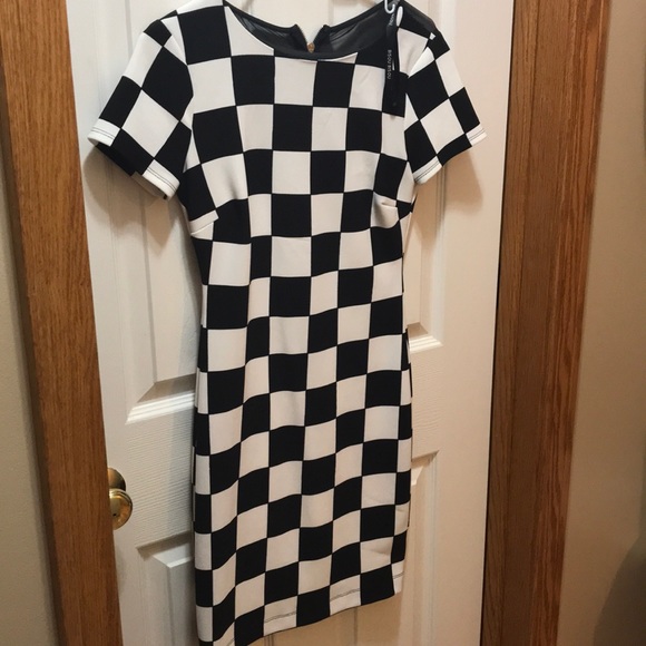 Black and White Checkered Dress - Picture 1 of 3